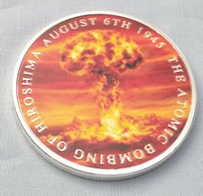 Enola Gay Silver Coin Nuclear Bomb Hiroshima World War II Manhatton Project USA