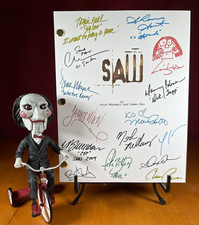 Saw Script Signed- Autograph Reprints- Jigsaw- Saw Movie Script