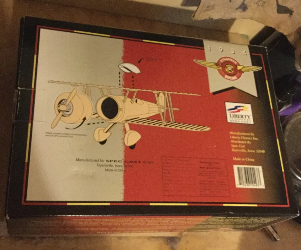 1934 STEARMAN BIPLANE DIE CAST BANK LIBERTY CLASSICS 1993 - Image 2 of 2