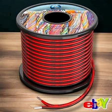18 Awg Silicone Electrical Wire 2 Conductor Parallel Wire line 60ft Black 30ft