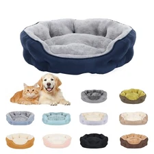 PureWags Pet Bed Dog Cat Calming Nest Washable Round for Medium Small Dog Cat