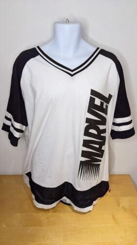 Marvel Comics Men's Oversized Shirt Sports Jersey White XL - Afbeelding 1 van 8