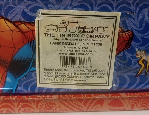 2000 Spiderman 3D Lunch Box Working Clasp by the Tin Box Company - Picture 11 of 14