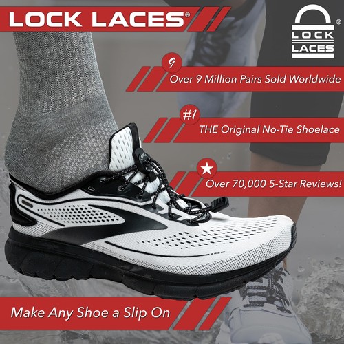 Lock Laces - Elastische Schnürsenkel ohne binden 1 Größe für Kinder Erwachsene zeitlos... - Bild 5 von 5