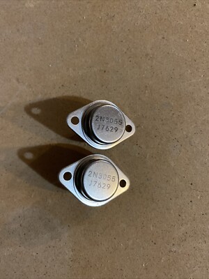 2  x POWER TRANSISTOR  2N3055  TO3 NPN  100/60V   115W