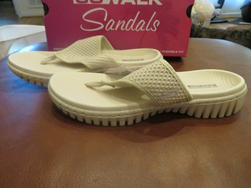 NWT Womens Natural Skechers Go Walk Smart Flip Flops, 6 | eBay