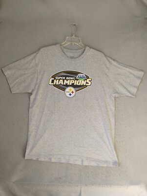 Pittsburgh Steelers Shirt Adult XL Super Bowl Champions XLIII Gray Reebok