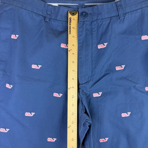 Vineyard Vines Pants Mens 37x30 Blue Chino Golf Straight Whale Allover Print - Picture 4 of 9