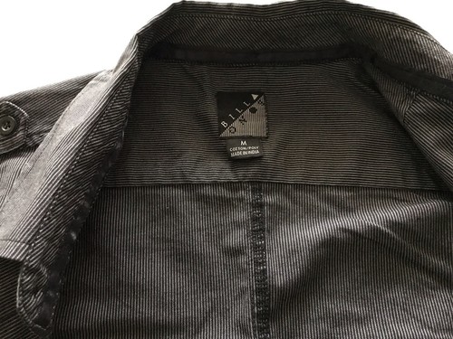BILLABONG Black Pinstripe Cotton/Poly Shirt Adult M - Picture 5 of 8