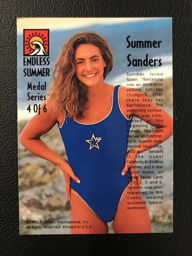 1993 Endless Summer #4 Summer Sanders Medal Series - Picture 2 of 2