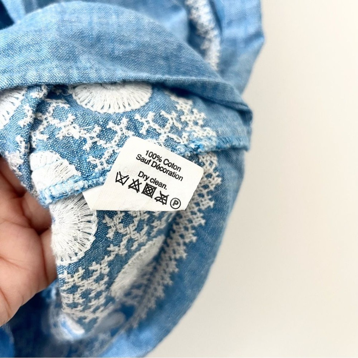 green emerald velvet dress Madewell Blue Chambray Embroidered Lightweight Short Sleeve Tunic Dres –  Thrift Threads main image 0