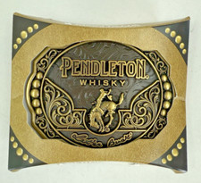 Pendelton Whiskey Let'er Buck Rodeo Cowboy Montana Silversmiths Belt Buckle 2024