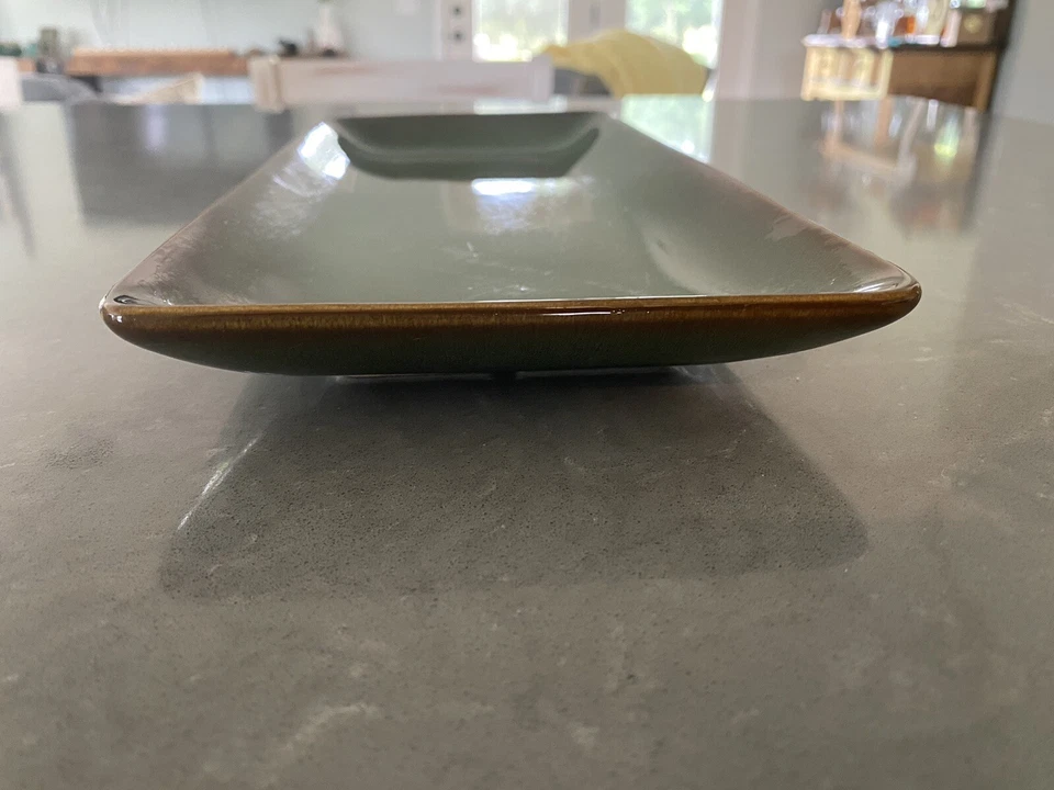 The Mexican Kitchen Gorham Rick Bayless Serving Tray Green Brown Edge Stoneware - Image 3 of 4