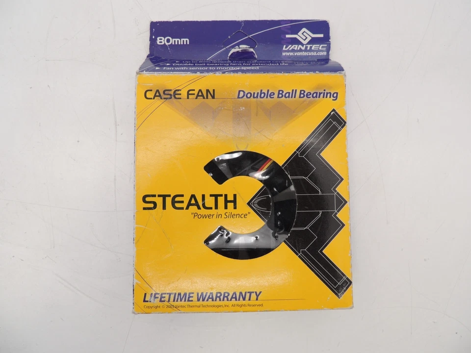 New Vantec Case Fan 80mm 80x80x25 12V 27CFM 3 Pin 4 Pin - Image 3 of 4