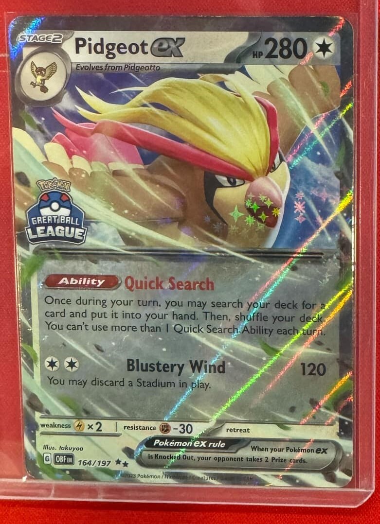 Pokemon TCG Pidgeot EX Great Ball League Stamp Winners Promo Pokemon TCG Pidgeot EX Great Ball League Stamp Winners Promo