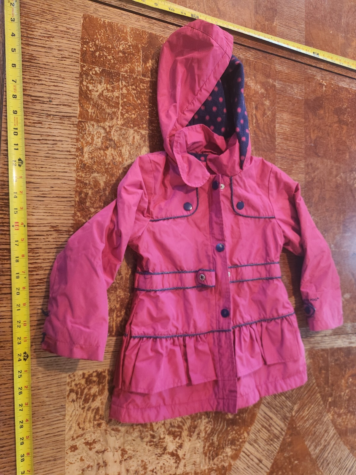 London Fog Girls Size 5 Pink Raincoat S94 for Stylish Protection-image