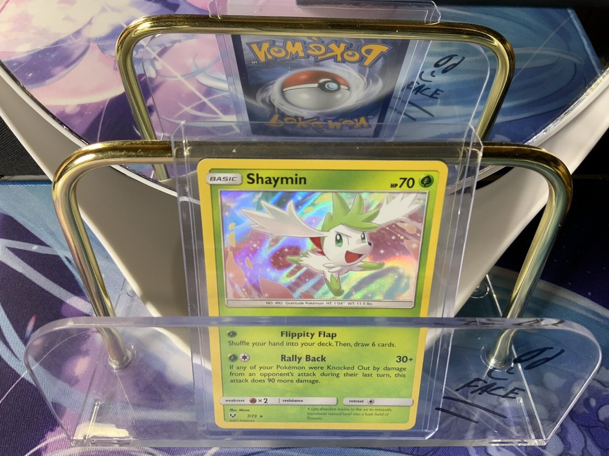 Pokemon Shaymin 7/73 Shining Legends Holo Rare Card TCG NM