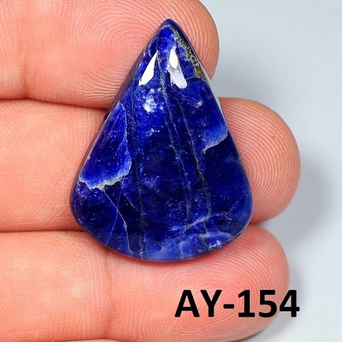 TOP QUALITY NATURAL NAVY BLUE SODALITE PEAR CABOCHON GEMSTONE AY- - Picture 12 of 18