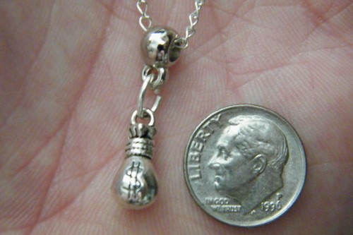 Menge 4 Vegas Glück Charms Halsketten Spieler Beutetüten 19,5" Echt Silber Kette NEU - Bild 6 von 8