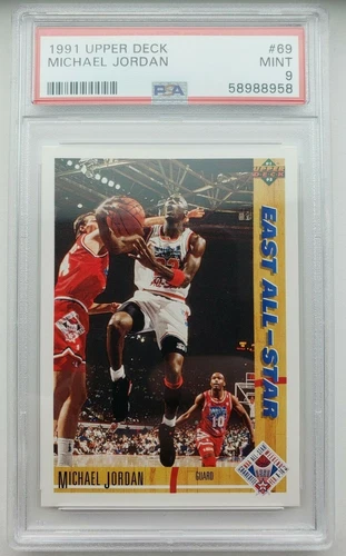 1991-92 Upper Deck Basketball Michael Jordan Card PSA 9 GOAT!  #69 b