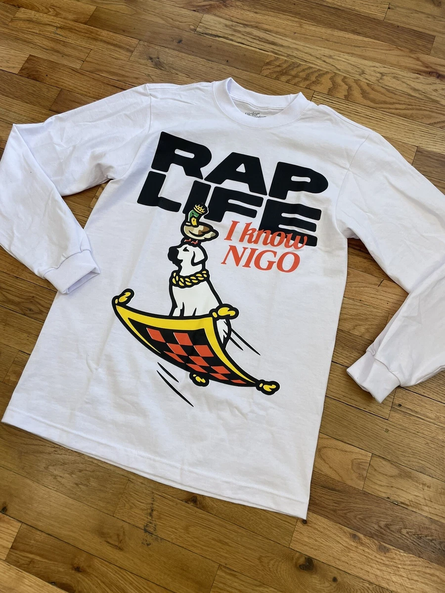 I Know Nigo Tee Shirt LS Large VIP Exclusive Victor Victor Human