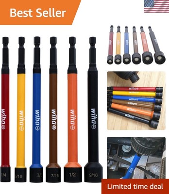 6-Pc. Color Coded Magnetic Nut Setter Set with Industrial Strength Tips