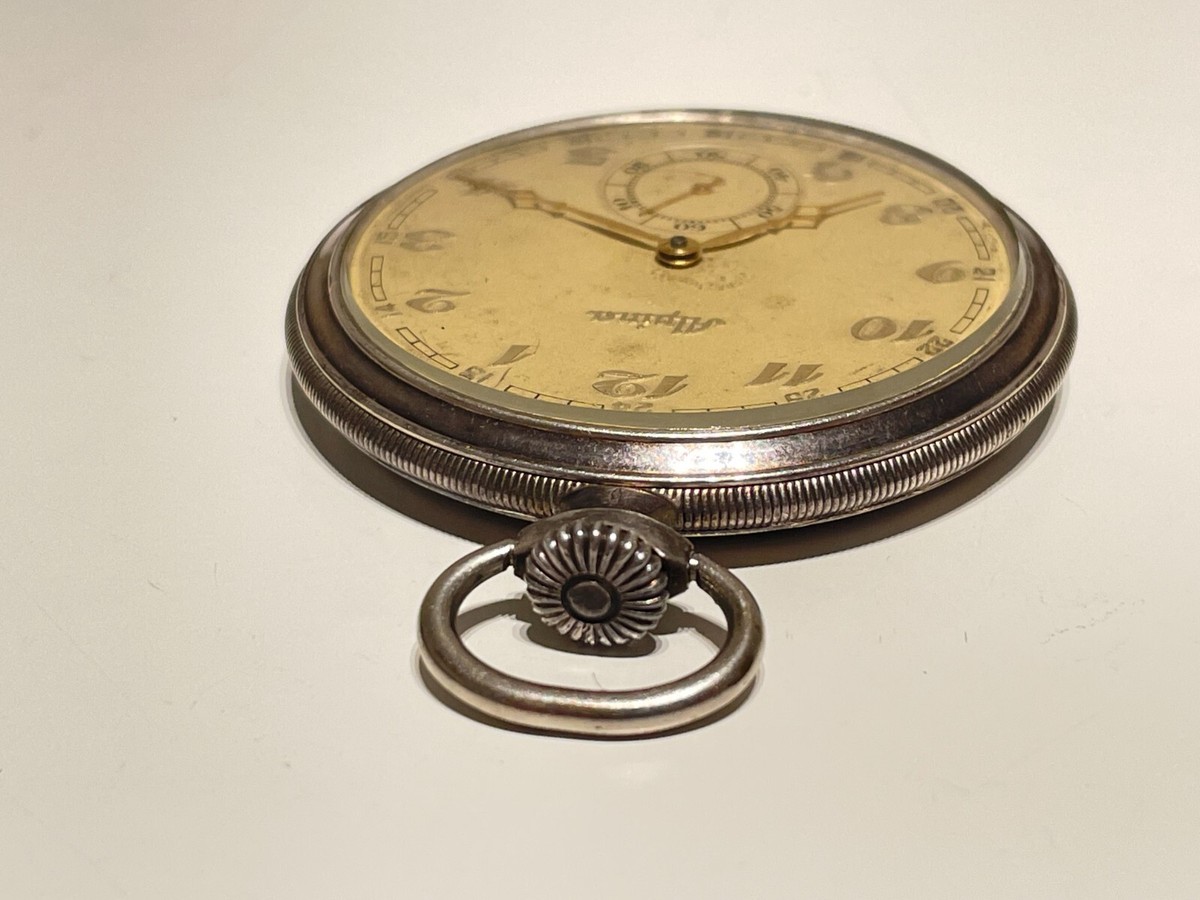 ANTIQUE RARE PRE WW2 LUXURY SILVER 900 MENS MECHANICAL SWISS WATCH 