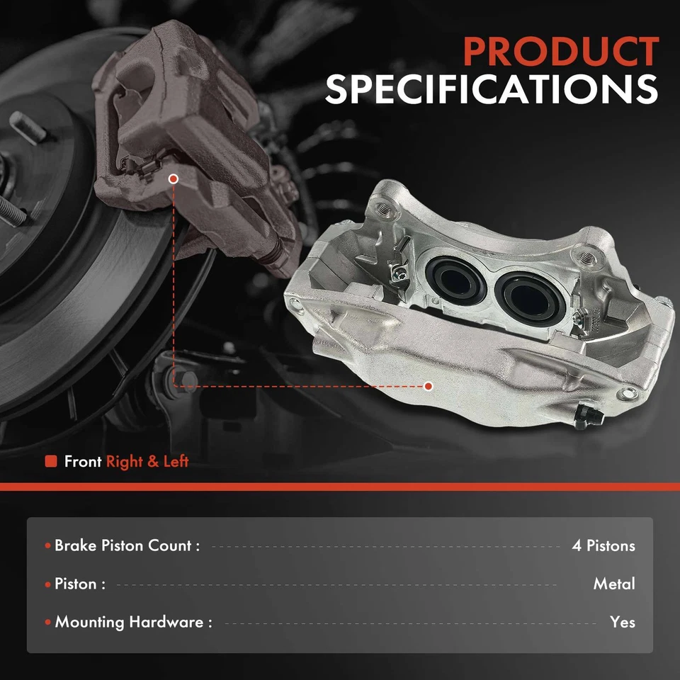 Par de pinzas de freno delanteras laterales para Subaru Impreza WRX STI 04-07 H4 2,5 L sedán Foto 2 de 4