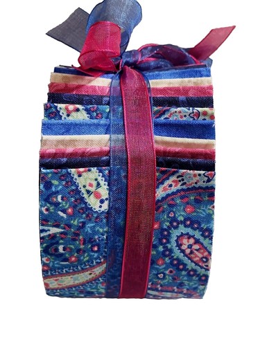Jelly Roll Strips Quilting Fabric 20~2.5" Pink Blue Cream Quilting Sewing Cotton - Picture 5 of 5