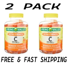 Spring Valley Vitamin C Supplement Gummies, Orange, 500 mg, 120 CT (2 PACK)