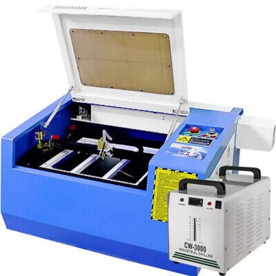 VEVOR 50W Laser Engraver Cutting with CW3000 Water Chiller Working 110V