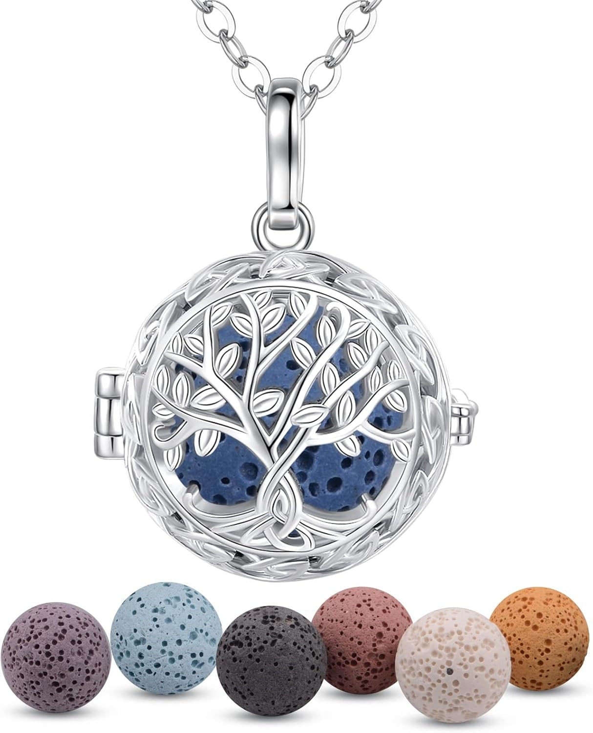 Collana Aromaterapia Donna Diffusore Oli Essenziali Acciaio Inox