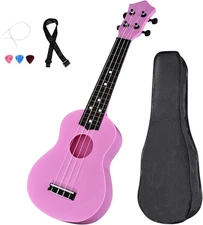 LIEKE Kids Ukulele 21 Inch Soprano Ukelele,Musical Instrument,Toy Ukulele Gift f