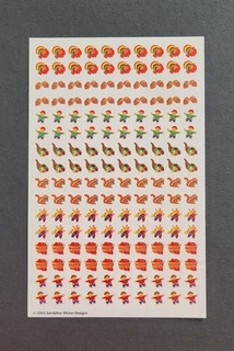 Pegatina Sandylion años 90 hoja original Kromekote