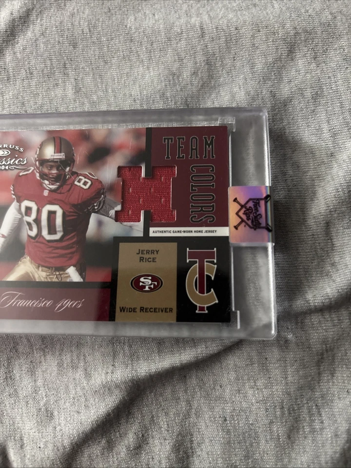 GAME WORN HOME JERSEY JERRY RICE**2004 Donruss Jerry Rice #TC-11*54/75*NM*49ers - Image 2 of 3