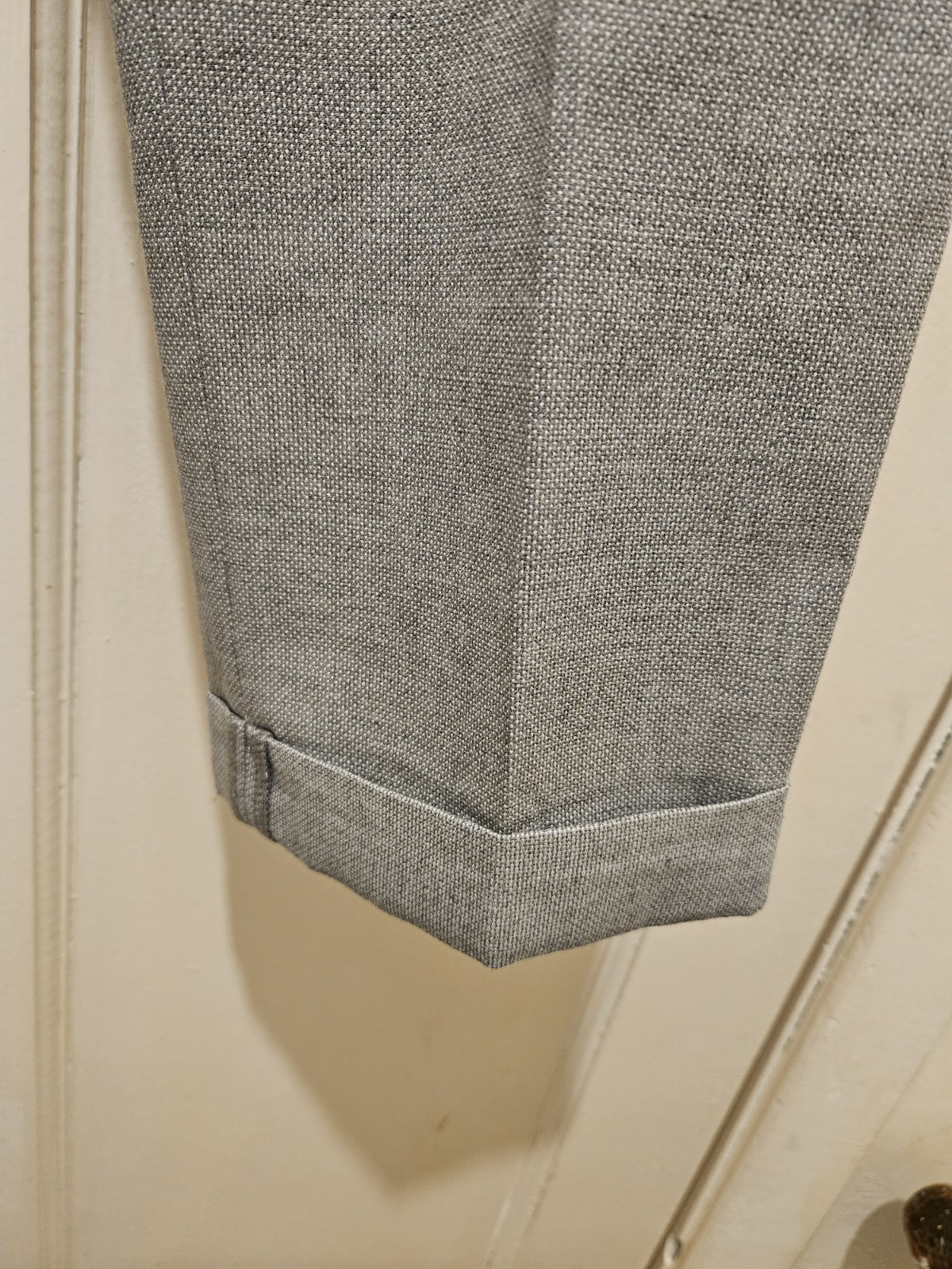 RIVER ISLAND Mens Smart Formal Trousers Grey Slim Cropped Size UK 36R  RRP £30 image 3