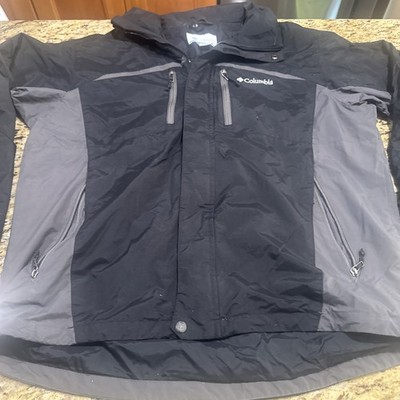 Columbia Omni-Shield Jacket Insulated Men's Large Gray/Black Full