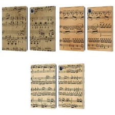 HEAD CASE DESIGNS MUSIC SHEETS LEATHER BOOK WALLET CASE COVER FOR APPLE iPAD