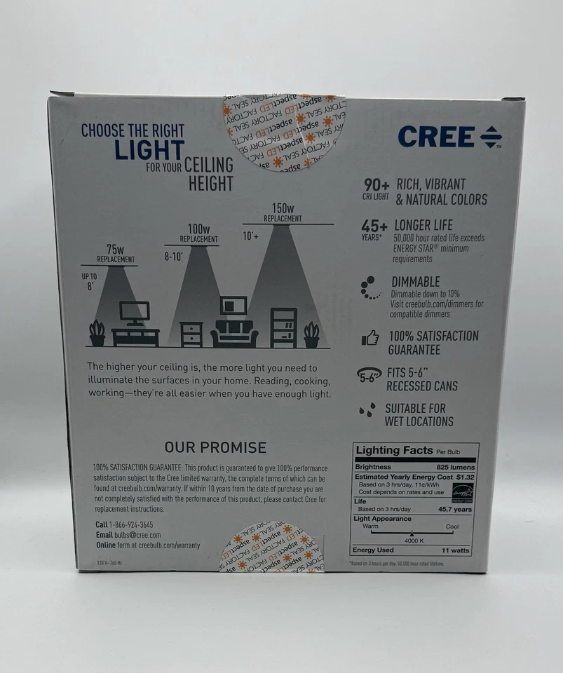 Cree 6” 75W LED Recessed Downlight Cool White 4000k Dimmable - Image 2 of 4