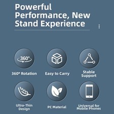 360 Degree Adjustable Foldable Dual Ring Three Finger Back Clip Phone Holder