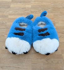 Monster Kinder Hausschuh, Kostüm, Sully,MonsterAG GR 28 29, 180mm Blau,Flauschig