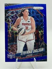 2025 Panini Prizm WNBA #112 Stefanie Dolson Blue Velocity Prizms 2