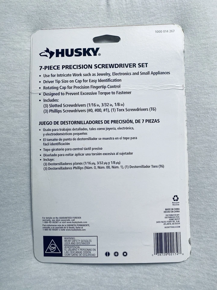 HUSKY 7pc Precision Micro Screwdriver Set Torx Flat Phillips Electronics Jewelry - Image 2 of 2