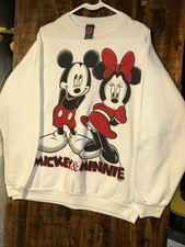 Vintage Mickey Mouse Minnie Mouse Sweatshirt Jerry Leigh Sz XL 90  s Pullover    