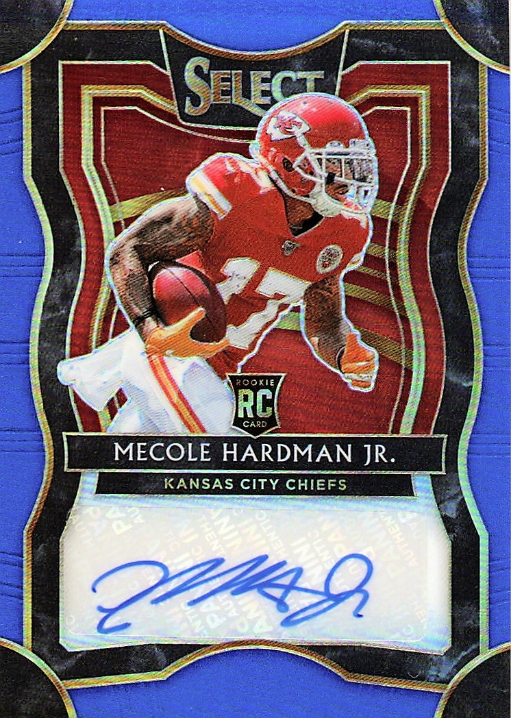 Mecole Hardman Panini Select Rookie Signature Prizm #RS4 Blue