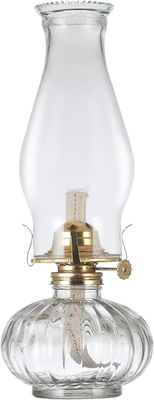 #ad Large Glass Kerosene Oil Lamp Lantern Vintage Oil Lamps for Indoor Use Decor Cha $34.87