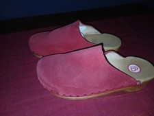 Berkemann Clogs Holzclogs Gr.7 40 41  bordeaux velour