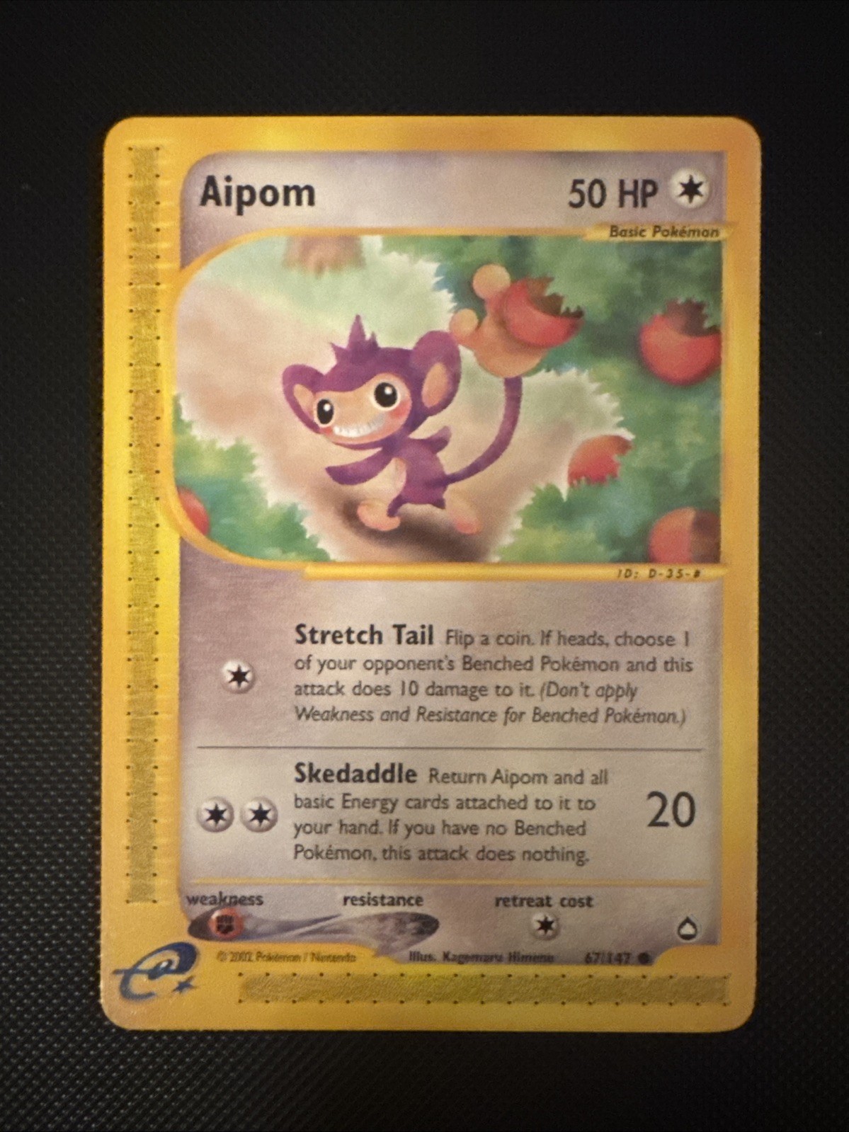 Aipom 067/147 Aquapolis Pokemon S563 Near Mint