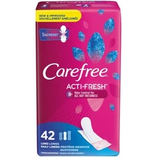 5 Pack Carefree Acti-Fresh Body Shape Long To Go Pantiliners, Unscented, 42 Each
