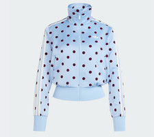 Adidas Women Originals Satin Polka Dot Track Top Clear Sky Asian Size KV1167